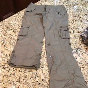 Boston Proper convertible cargo pants with belt